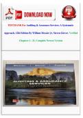 TEST BANK For Auditing & Assurance Services&colon; A Systematic Approach&comma; 12th Edition By William Messier Jr&comma; Steven Glover&comma; Verified Chapters 1 - 21&comma; Complete Newest Version