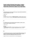 Florida Certified Professional Claims Adjuster Exam &ndash; Study Guide&comma; Practice Questions & Answers with Rationales