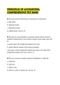 PRINCIPLES OF ACCOUNTING&colon; COMPREHENSIVE TEST BANK