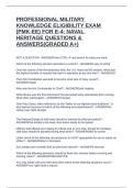 PROFESSIONAL MILITARY KNOWLEDGE ELIGIBILITY EXAM &lpar;PMK-EE&rpar; FOR E-4&colon; NAVAL HERITAGE QUESTIONS & ANSWERS&lpar;GRADED A&plus;&rpar;