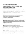 PSYCHOPATHOLOGY EXAM 5 COMPREHENSIVE TEST PAPER 2026 FULL SOLUTION VERIFIED PASS