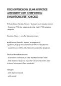 PSYCHOPATHOLOGY EXAM 5 PRACTICE ASSESSMENT 2026 CERTIFICATION EVALUATION EXPERT CHECKED