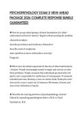 PSYCHOPATHOLOGY EXAM 5 VIEW AHEAD PACKAGE 2026 COMPLETE RESPONSE BUNDLE GUARANTEED
