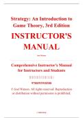 Instructor's Manual &ndash; Strategy&colon; An Introduction to Game Theory&comma; 3rd Edition &ndash; Joel Watson &ndash; ISBN 9780393918380 