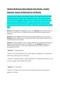 Florida 6-20 All Lines Claims Adjuster Exam Review &ndash; Practice Questions&comma; Answers & Rationales for Certification
