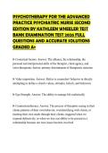 PSYCHOTHERAPY FOR THE ADVANCED PRACTICE PSYCHIATRIC NURSE SECOND EDITION BY KATHLEEN WHEELER TEST BANK EXAMINATION TEST 2026 FULL QUESTIONS AND ACCURATE SOLUTIONS GRADED A&plus;