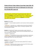 Florida All-Lines Claims Adjuster Exam Study Guide 2026-2027 &ndash; Practice Questions&comma; Answers & Rationales for 6-20 License Prep &lpar;DFS Approved&rpar;