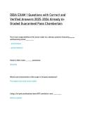 DBIA EXAM 1 Questions with Correct and  Verified Answers 2025-2026 Already A&plus;  Graded Guaranteed Pass Chamberlain