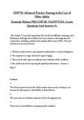 DNP701 Advanced Practice Nursing in the Care of Older Adults Kennedy-Malone PhD GNP-BC FAANP FGSA&comma; Laurie Questions And Answers A&plus;