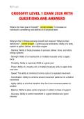 CROSSFIT LEVEL 1 EXAM 2026 WITH  QUESTIONS AND ANSWERS 