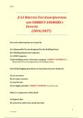 Z-51 WRITTEN TEST EXAM QUESTIONS   AND CORRECT ANSWERS S  UPDATED   &lpar;2026&sol;2027&rpar;   