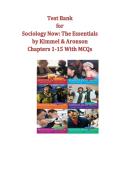 Test Bank for Sociology Now&colon; The Essentials Kimmel & Aronson &mdash; Prepared by Elizabeth Par&eacute; All 15 Chapters &vert; 1&comma;100&plus; Questions 