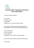 Genitourinary&sol;STIs &ndash; Fitz Questions And Answers &sol; 100&percnt; Verified Solution