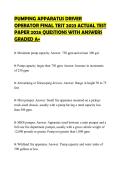 PUMPING APPARATUS DRIVER OPERATOR FINAL TEST 2023 ACTUAL TEST PAPER 2026 QUESTIONS WITH ANSWERS GRADED A&plus;