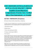 EMT MIDTERM JONES & BARTLETT ACTUAL EXAM 2026&sol;2027 &vert; NREMT Cognitive Exam Objectives &vert; Comprehensive Practice Test &vert; Verified Q&A &vert; Pass Guaranteed - A&plus; Graded