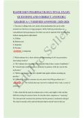 RASMUSSEN PHARMACOLOGY FINAL EXAM &vert; QUESTIONS AND CORRECT ANSWERS &vert; GRADED A&plus; &vert; VERIFIED ANSWERS &vert; 2025-2026