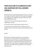 PURPLE BOOK NBCOT EXAMINATION SCRIPT 2026 QUESTIONS WITH FULL ANSWERS GRADED A&plus;
