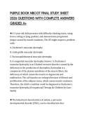 PURPLE BOOK NBCOT FINAL STUDY SHEET 2026 QUESTIONS WITH COMPLETE ANSWERS GRADED A&plus;