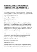 PURPLE BOOK NBCOT FULL PAPER 2026 QUESTIONS WITH ANSWERS GRADED A&plus;