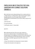 PURPLE BOOK NBCOT PRACTICE TEST 2026 QUESTIONS WITH CORRECT SOLUTIONS GRADED A&plus;