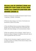 PVL3702 LAW OF CONTRACT EXAM 2025 COMPLETE STUDY GUIDE ACTUAL EXAM PAPER 2026 COMPLETE QUESTIONS AND ANSWERS GRADED A&plus;
