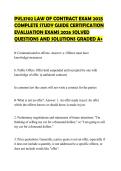 PVL3702 LAW OF CONTRACT EXAM 2025 COMPLETE STUDY GUIDE CERTIFICATION EVALUATION EXAMS 2026 SOLVED QUESTIONS AND SOLUTIONS GRADED A&plus;