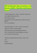 TIPS Certification Exam Questions and Answers &lpar;2026&rpar; &vert; Question and Answer Review