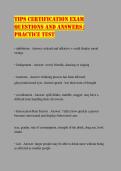 TIPS Certification Exam Questions and Answers &vert; Practice Test