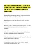 PVL3702 LAW OF CONTRACT EXAM 2025 COMPLETE STUDY GUIDE TEST BANK 2026 UPDATED QUESTIONS WITH ANSWERS GRADED A&plus;