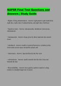 NAPSR Final Test Questions and Answers &vert; Study Guide