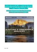 Solution Manual Auditing & Assurance Services A Systematic Approach 12th Edition by Douglas F&period; Prawitt&comma; William F&period; Messier Jr&period;&comma; Steven M&period; Glover &vert; ISBN 9781264151677 &vert; 2026 Accounting Exam Prep