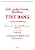 Test Bank &ndash; Understanding Nutrition&comma; 16th Edition &ndash; Ellie Whitney & Sharon Rady Rolfes &ndash; ISBN 9780357447512 &lpar;Full Chapters 1&ndash;20 Covered&rpar;