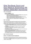 Test Bank&colon; Quick and Easy Medical Terminology 9th Edition &lpar;2026&sol;2027 Standards & Clinical Simulation&rpar;