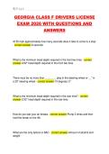 GEORGIA CLASS F DRIVERS LICENSE  EXAM 2026 WITH QUESTIONS AND  ANSWERS