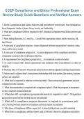 Certified Compliance and Ethics Professional &lpar;CCEP&rpar; Exam Review Study Guide &ndash; Questions and Verified Answers for Comprehensive Certification Preparation 2026&sol;2027