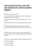 QABA EXAM PRACTICE FINAL STUDY SHEET 2026 QUESTIONS WITH COMPLETE ANSWERS GRADED A&plus;