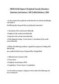 NRNP 6540 Chapter 9 Peripheral Vascular Disorders &sol; Questions And Answers &sol; 100 Verified Solution &sol; 2026