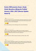 Evolve HESI practice Exam &vert; Study Guide Questions &Expertly Verified Answers&comma; 2026 &vert; 2027 &lpar;Newest Update Rated A&rpar;      