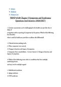 NRNP 6540 Chapter 5 Symptoms and Syndromes Questions And Answers &lpar;2026&sol;2027&rpar;