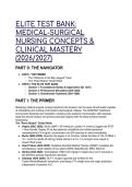 2026&sol;2027 Elite Medical-Surgical Nursing Test Bank &vert; DeWit's Concepts & ATI Proctored Exam