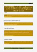 AAMI CABT Study Guide 2023 Questions  and Correct Answers&sol; Latest Update &sol;  Already Graded