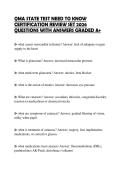 QMA STATE TEST NEED TO KNOW CERTIFICATION REVIEW SET 2026 QUESTIONS WITH ANSWERS GRADED A&plus;