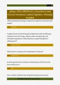 4N051 CDCs MODULE 5 Questions and  Correct Answers&sol; Latest Update &sol; Already  Graded 