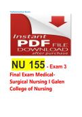 NU 155 - Exam 3 Final Exam Medical-Surg&period;&period;&period;Nursing I Galen College of Nursing