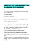 PROMETRIC CNA EXAMINATION SET 2026 SOLVED QUESTIONS GRADED A&plus;