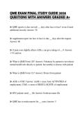 QME EXAM FINAL STUDY GUIDE 2026 QUESTIONS WITH ANSWERS GRADED A&plus;