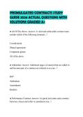 PROMULGATED CONTRACTS STUDY GUIDE 2026 ACTUAL QUESTIONS WITH SOLUTIONS GRADED A&plus;