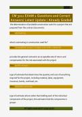 CM 3111 EXAM 1 Questions and Correct  Answers&sol; Latest Update &sol; Already Graded
