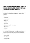 QUALYS PATCH MANAGEMENT BUNDLED EXAMS CERTIFICATION REVIEW SET 2026 ANSWERS GUARANTEED PASS