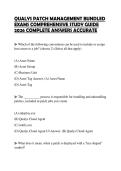 QUALYS PATCH MANAGEMENT BUNDLED EXAMS COMPREHENSIVE STUDY GUIDE 2026 COMPLETE ANSWERS ACCURATE